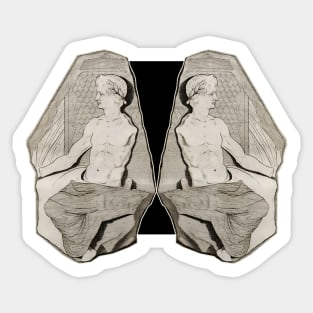 Greek sculpture drawing Sticker